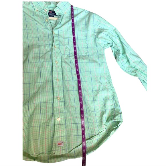 Vineyard Vines Murray Plaid Print Shirt | Green | Men’s Small - Picture 7 of 7